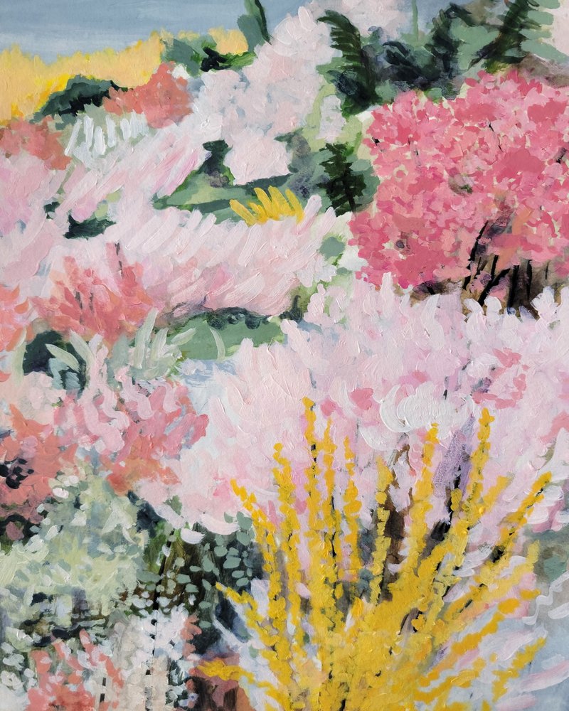 Vibrant Floral Garden by Claire Whitehead