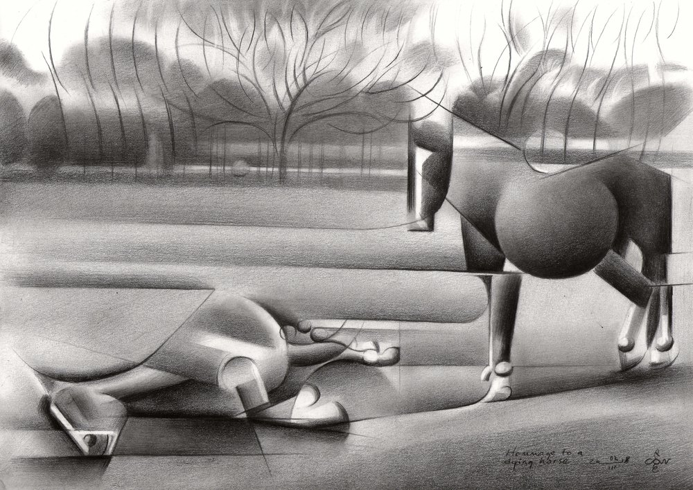 Abstract Horse Forms by Corné Akkers