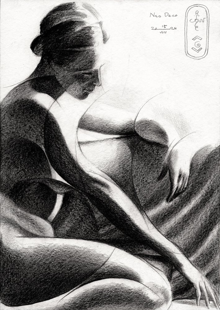 Contemplative Female Form by Corné Akkers