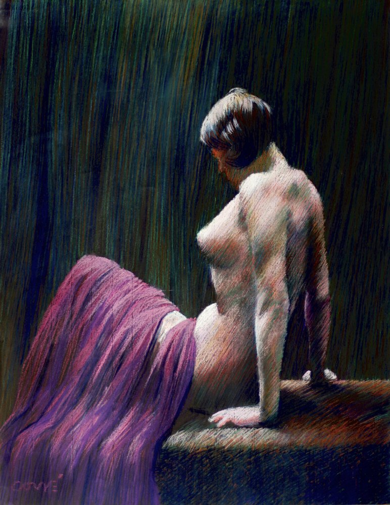 Contemplative Nude Figure by Corné Akkers