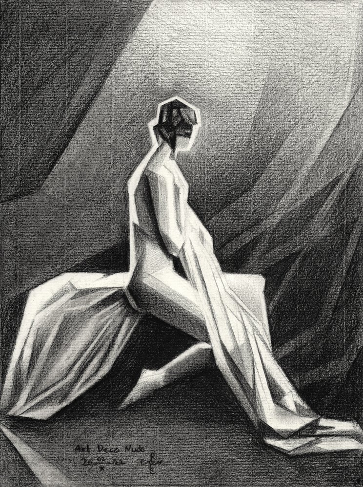 Draped Art Deco Figure by Corné Akkers