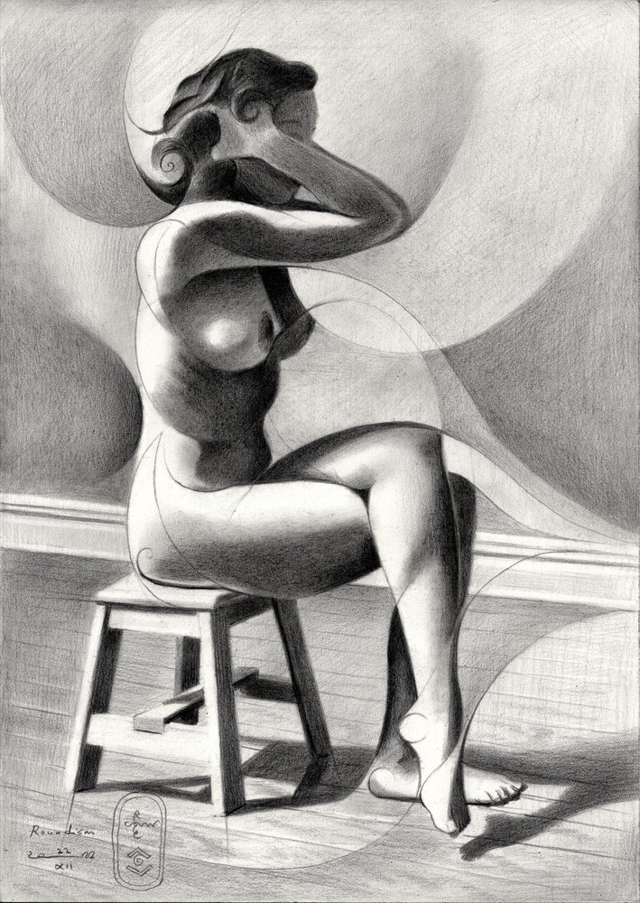 Elegant Figure Sketch by Corné Akkers