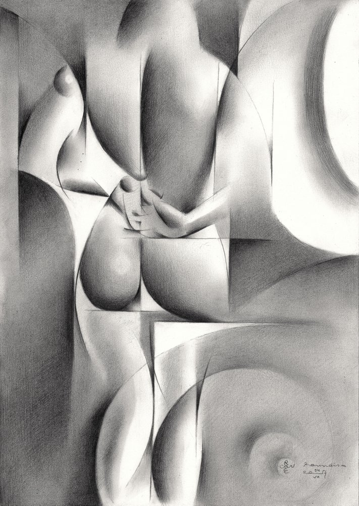 Elegant Geometric Nude by Corné Akkers