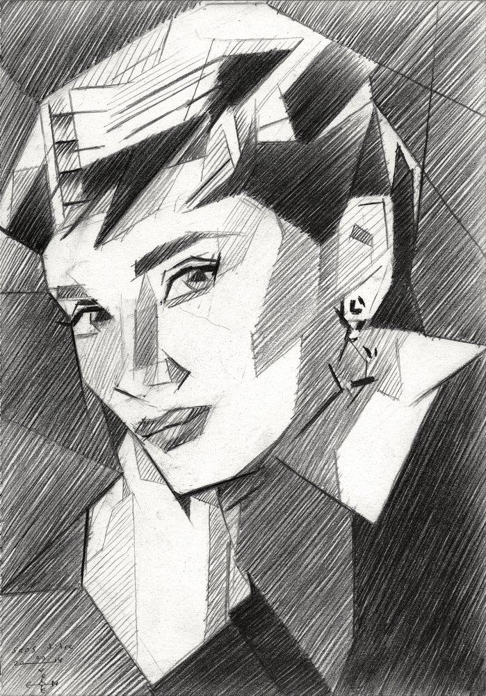 Elegant Geometric Woman by Corné Akkers
