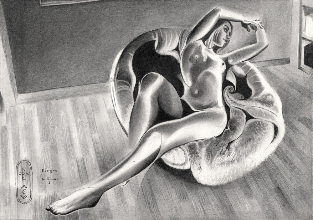 Elegant Nude Figure by Corné Akkers