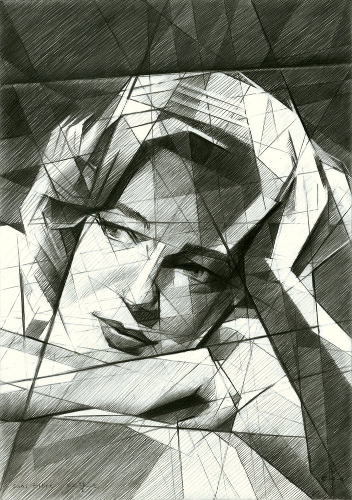Expressive Geometric Portrait by Corné Akkers