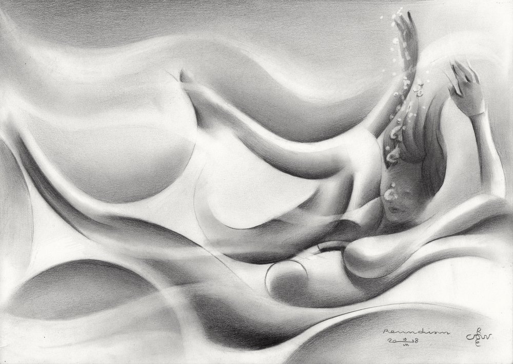 Floating Dream Woman by Corné Akkers