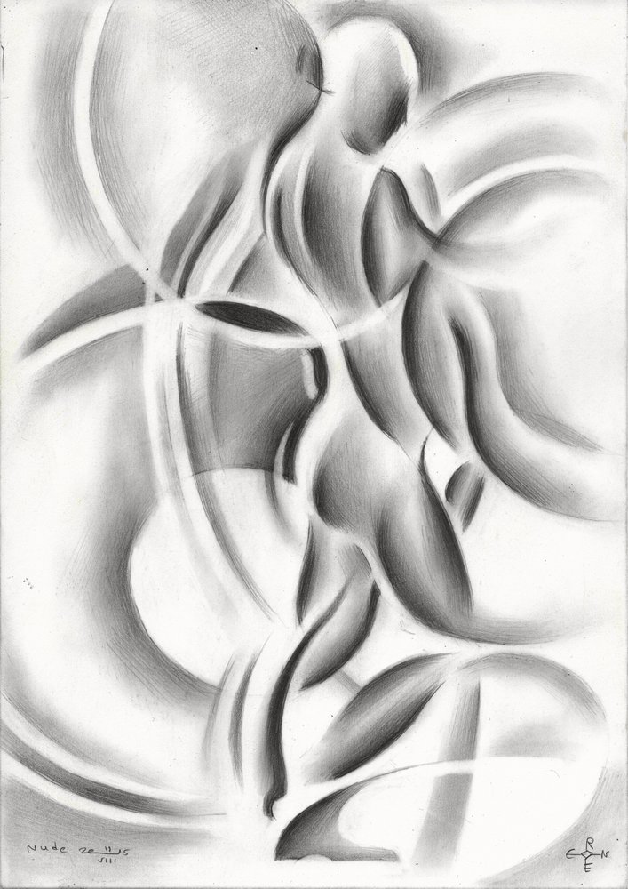 Flowing Female Nude by Corné Akkers