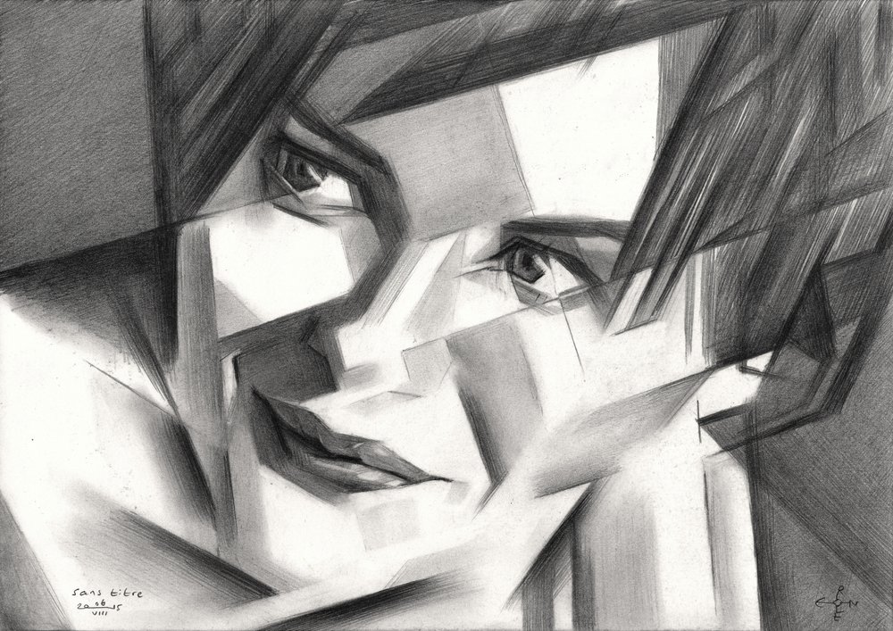 Geometric Face Portrait by Corné Akkers