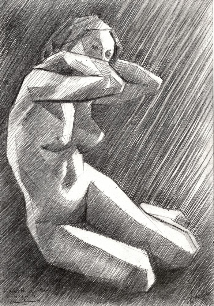 Geometric Female Nude by Corné Akkers