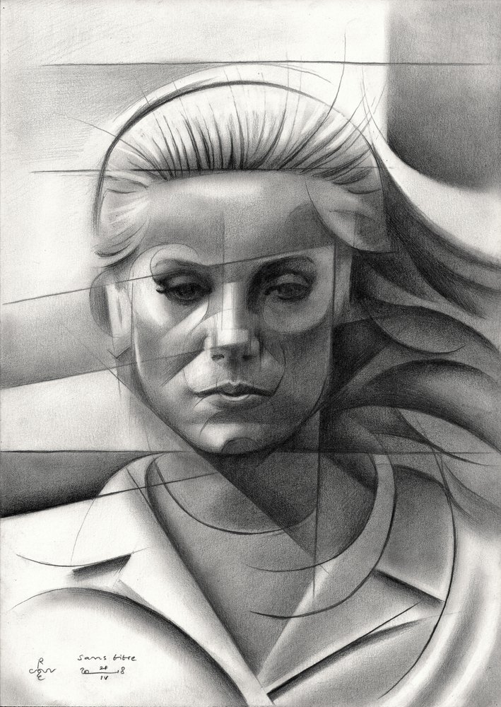 Geometric Woman Portrait by Corné Akkers