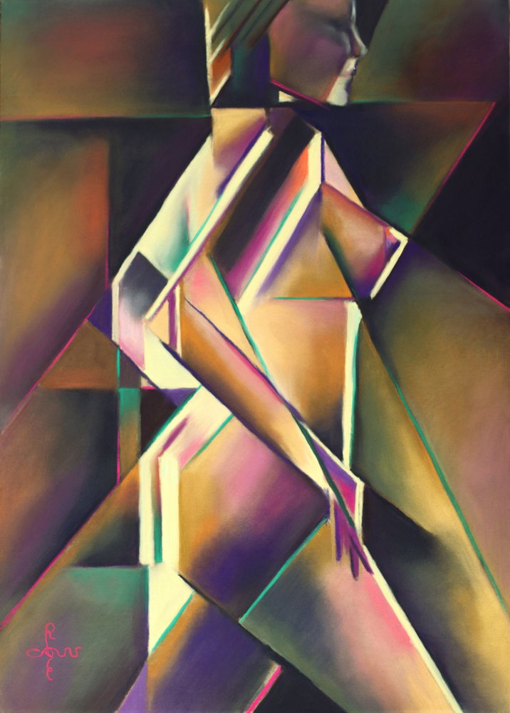 Geometric Woman in Motion by Corné Akkers