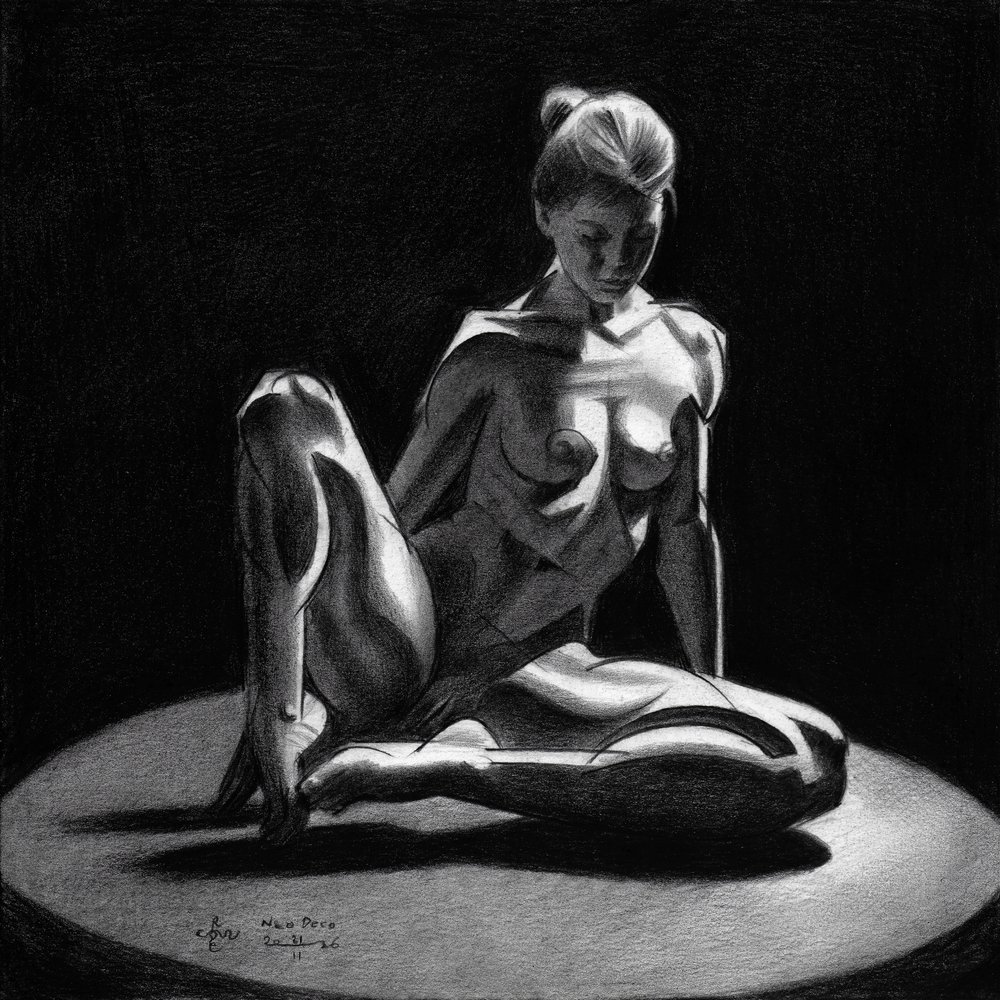 Illuminated Nude Study by Corné Akkers