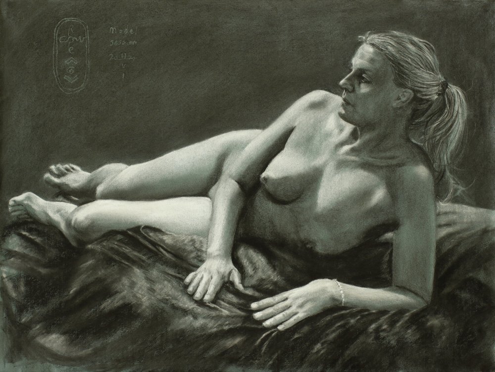 Pensive Nude Figure by Corné Akkers