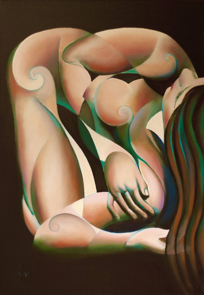 Serene Abstract Nude by Corné Akkers