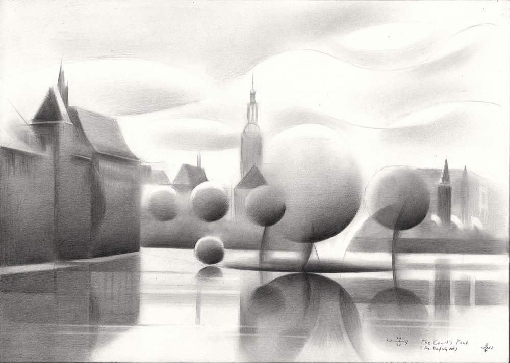 Surreal Cityscape Reflections by Corné Akkers