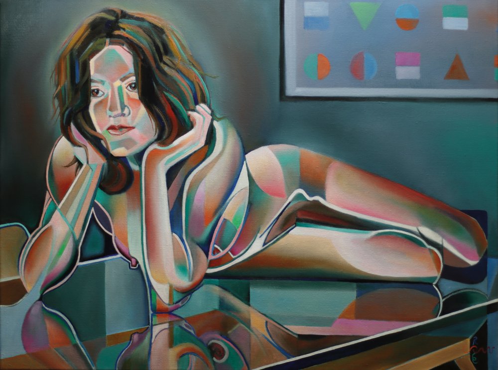 Vibrant Geometric Figure by Corné Akkers