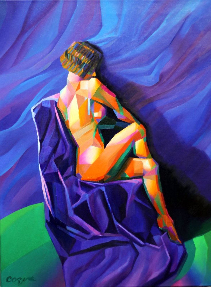 Vibrant Geometric Figure by Corné Akkers