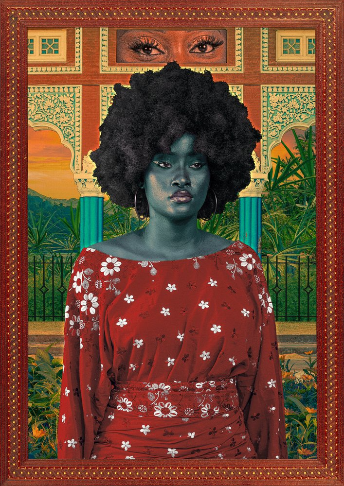 Afro Woman Tropical Portrait by CosmoZach