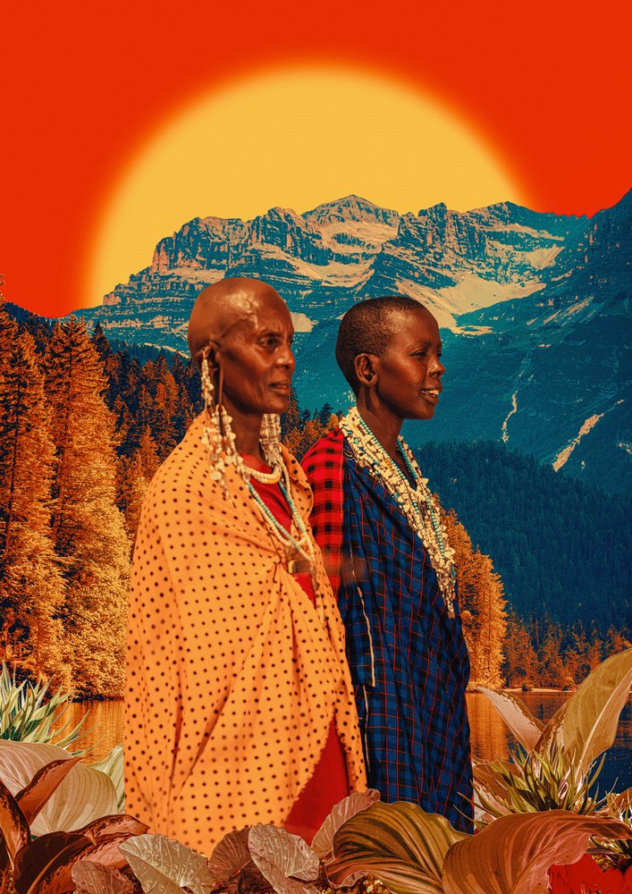 Maasai Women Mountains by CosmoZach