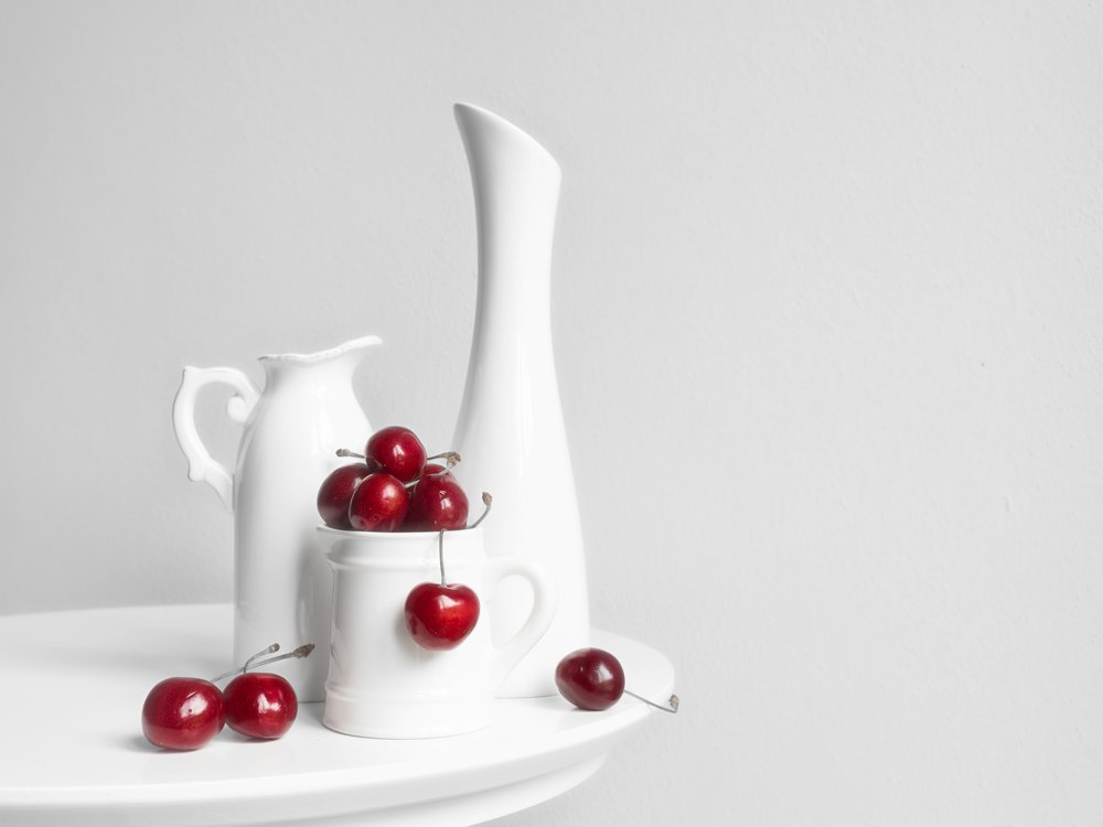 Red Cherries Still Life by Cristiano Giani