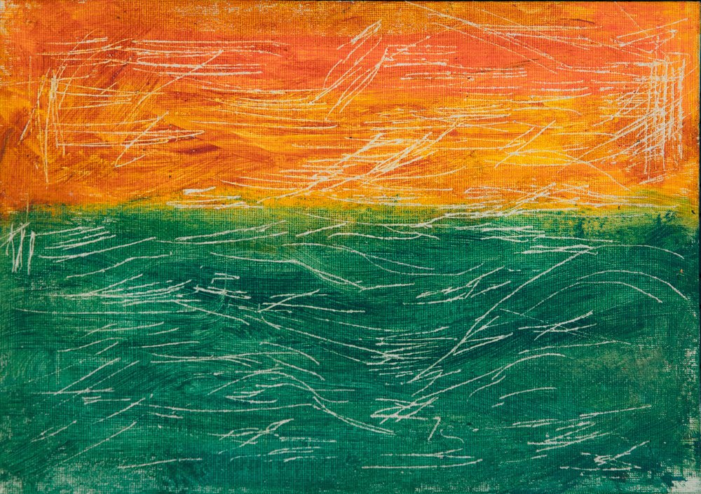 Orange Green Horizon by Dale Hefer