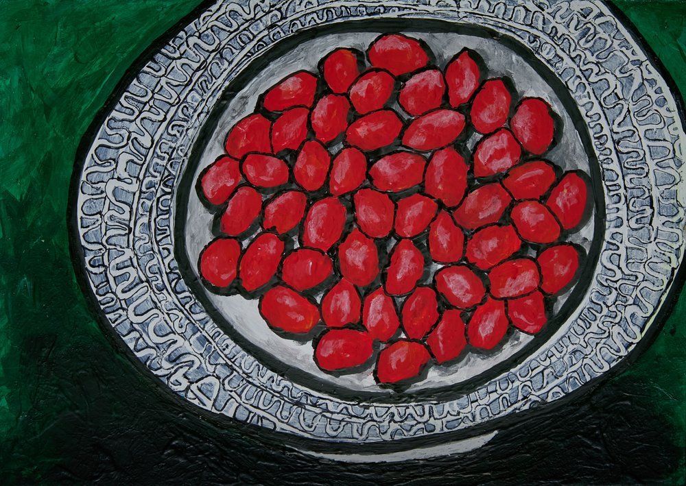 Vibrant Red Beans Plate by Dale Hefer & Family