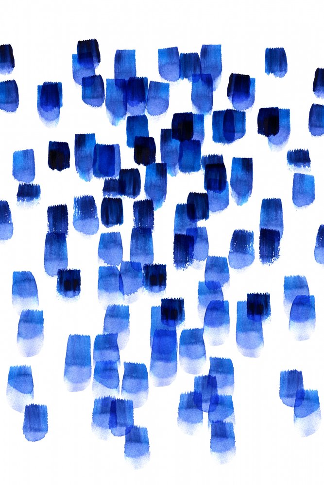 Blue Watercolor Strokes by Danushka Abeygoda