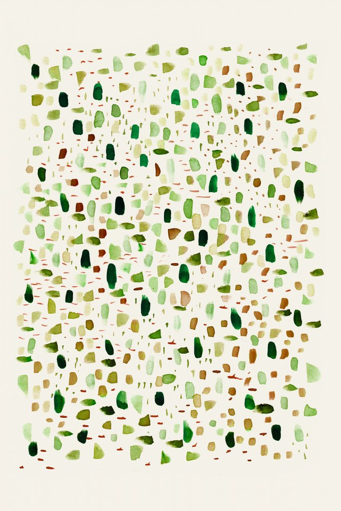 Earthy Green Abstract by Danushka Abeygoda