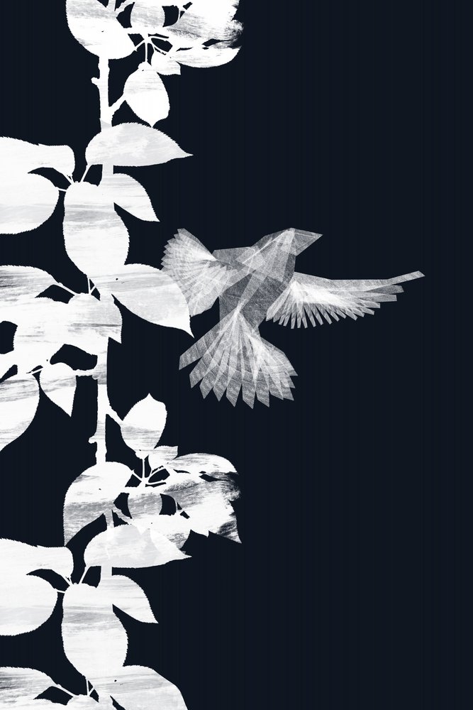 Ethereal Bird and Leaves by Danushka Abeygoda