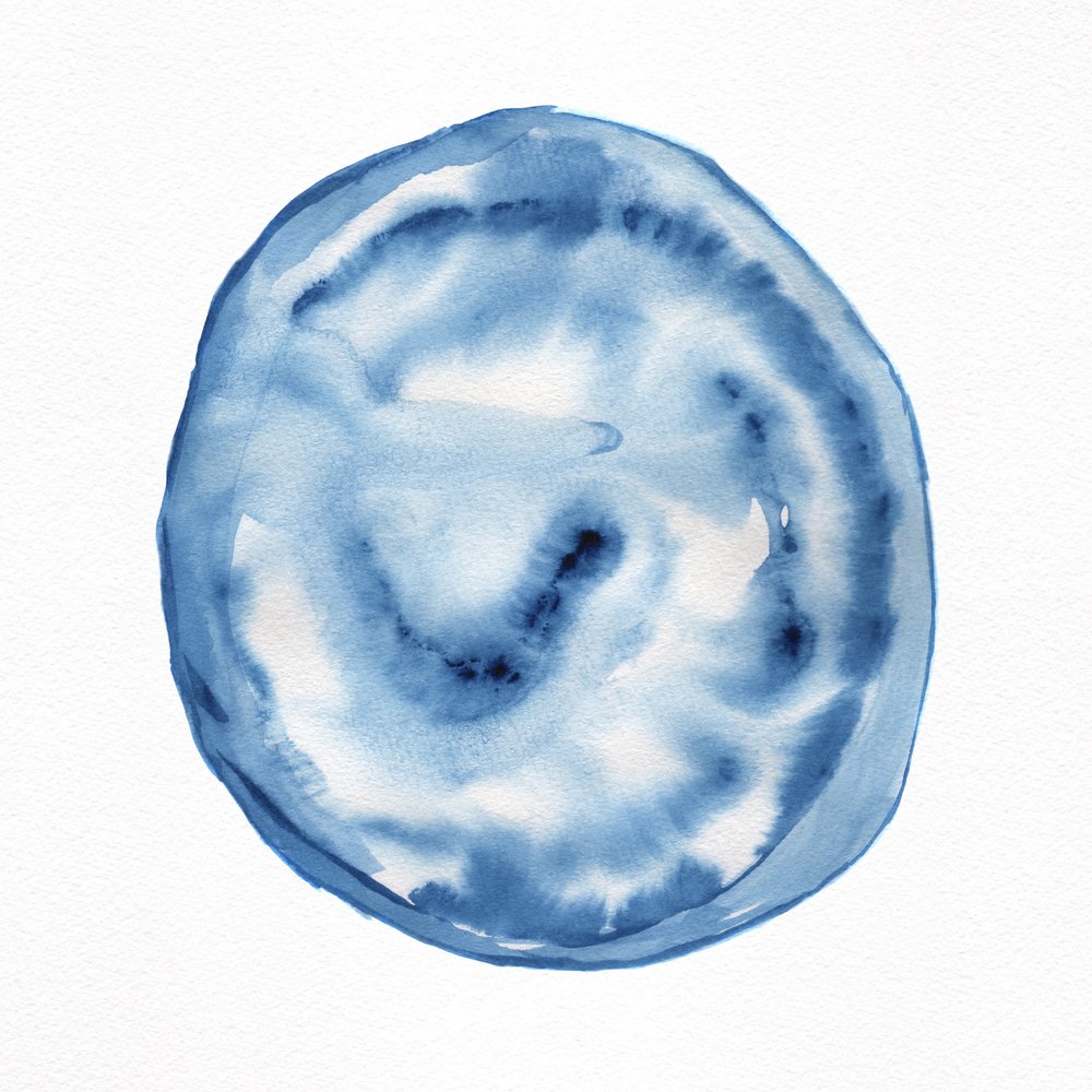 Fluid Indigo Swirl by Danushka Abeygoda