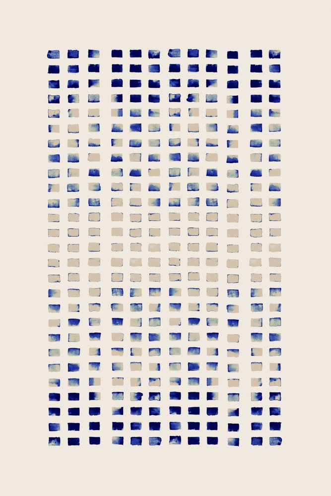 Modern Blue Grid by Danushka Abeygoda