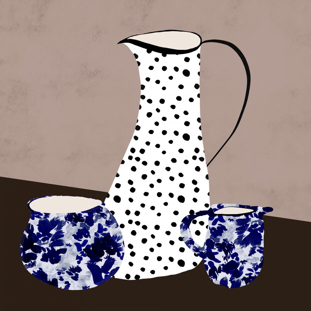 Polka Dot And Floral by Danushka Abeygoda
