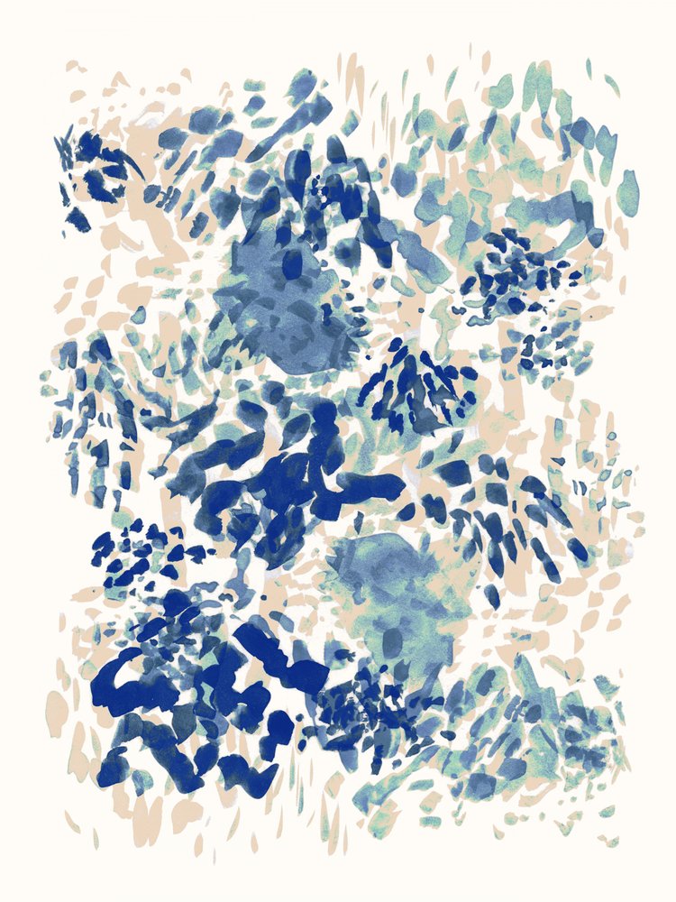 Soothing Blue Abstract by Danushka Abeygoda