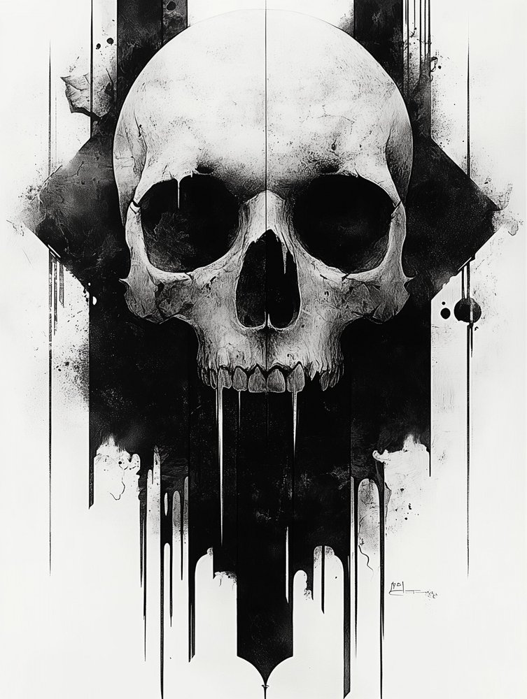 Dark Gothic Skull by David Drake