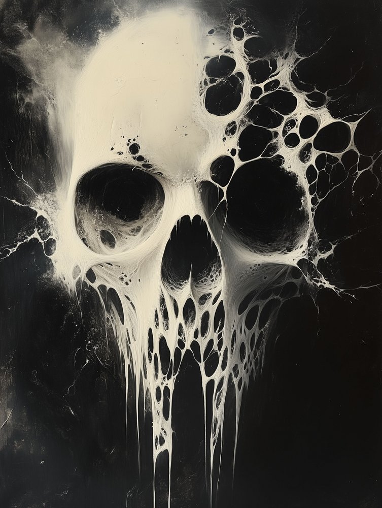 Gothic Melting Skull by David Drake