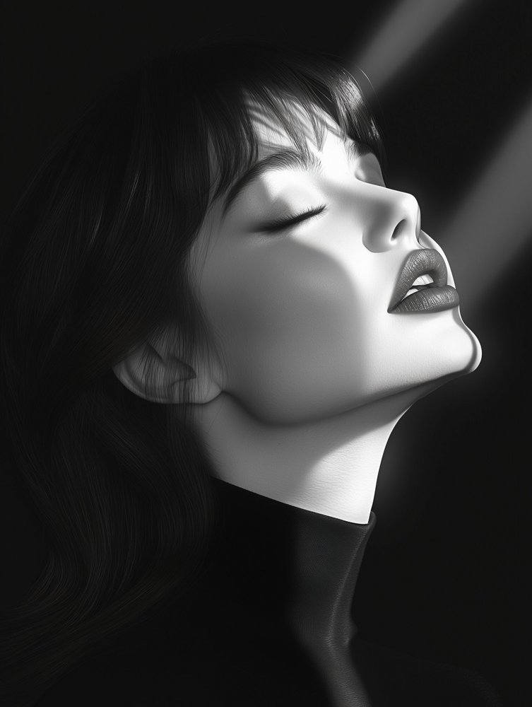 Shadowed Beauty Portrait by David Drake