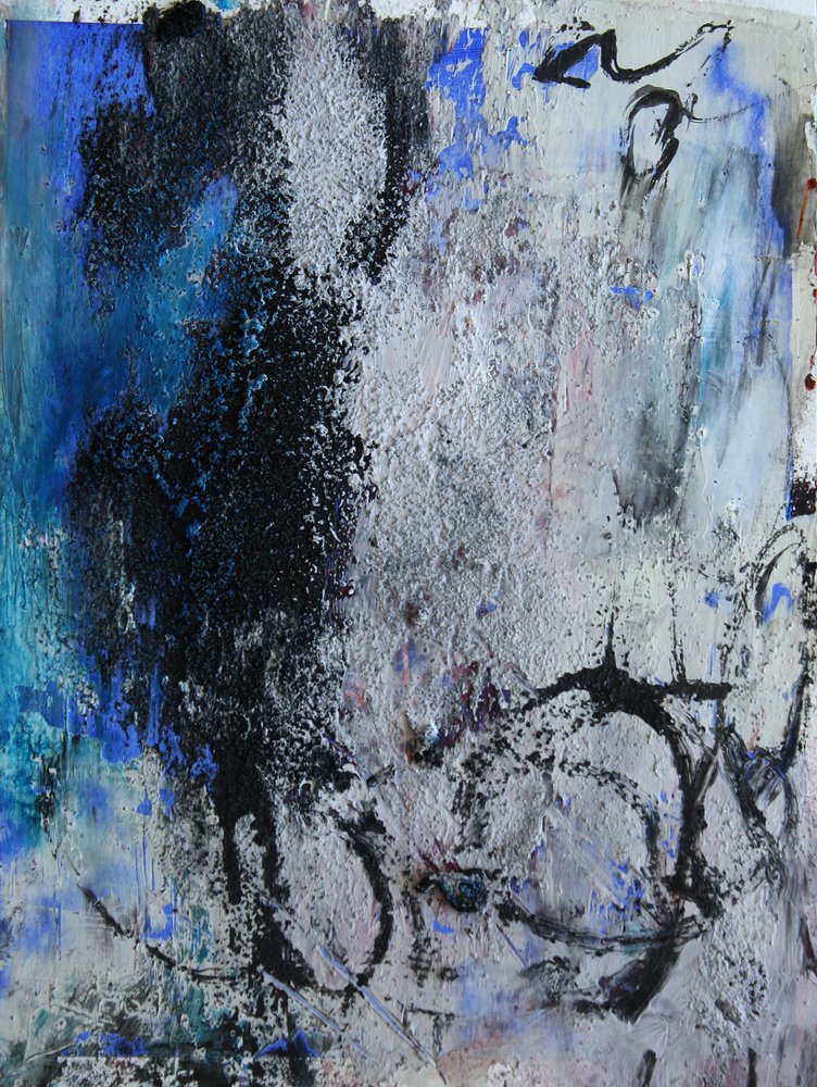 Abstract Blue Grunge Layers by Deb Chaney
