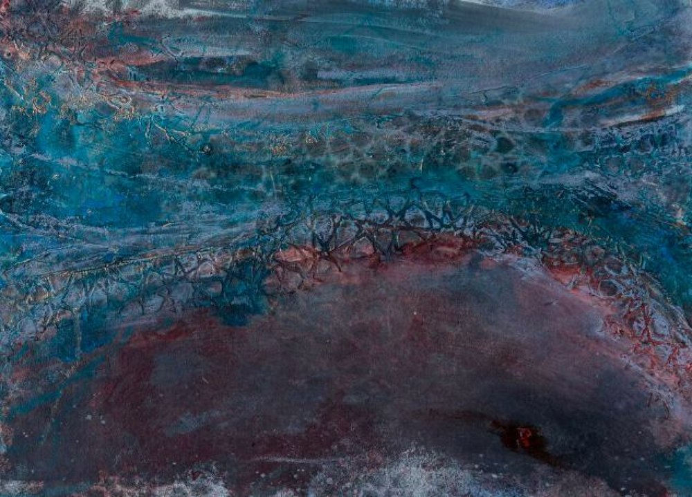 Cracked Blue Depths by Deb Chaney