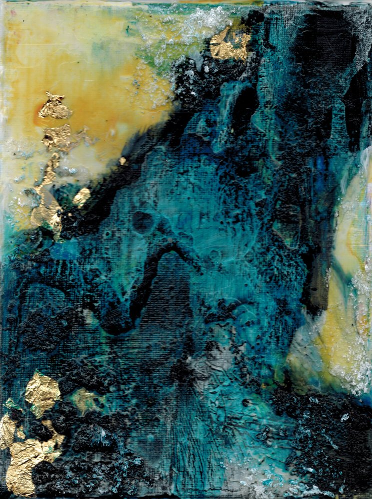 Deep Teal Gold Shimmer by Deb Chaney