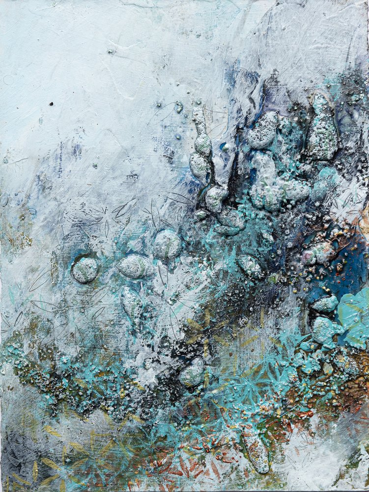Icy Teal Textures by Deb Chaney