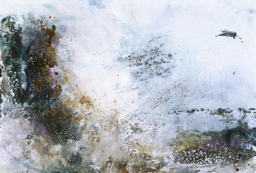 Muted Organic Abstract Flow by Deb Chaney