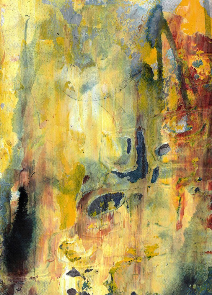 Vibrant Abstract Gold by Deb Chaney
