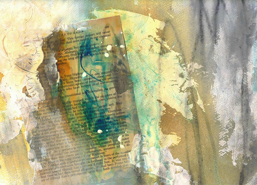 Vintage Textures Collage by Deb Chaney