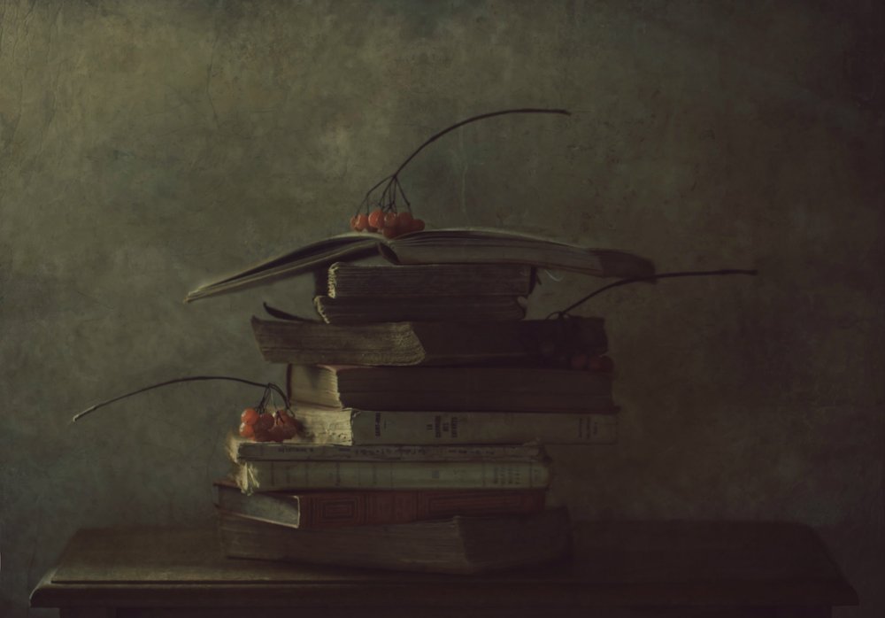 Autumn Books and Berries by Delphine Devos