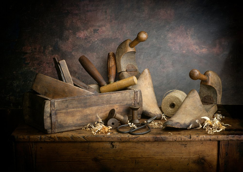 Vintage Shoemaker Tools by Denis O Reilly