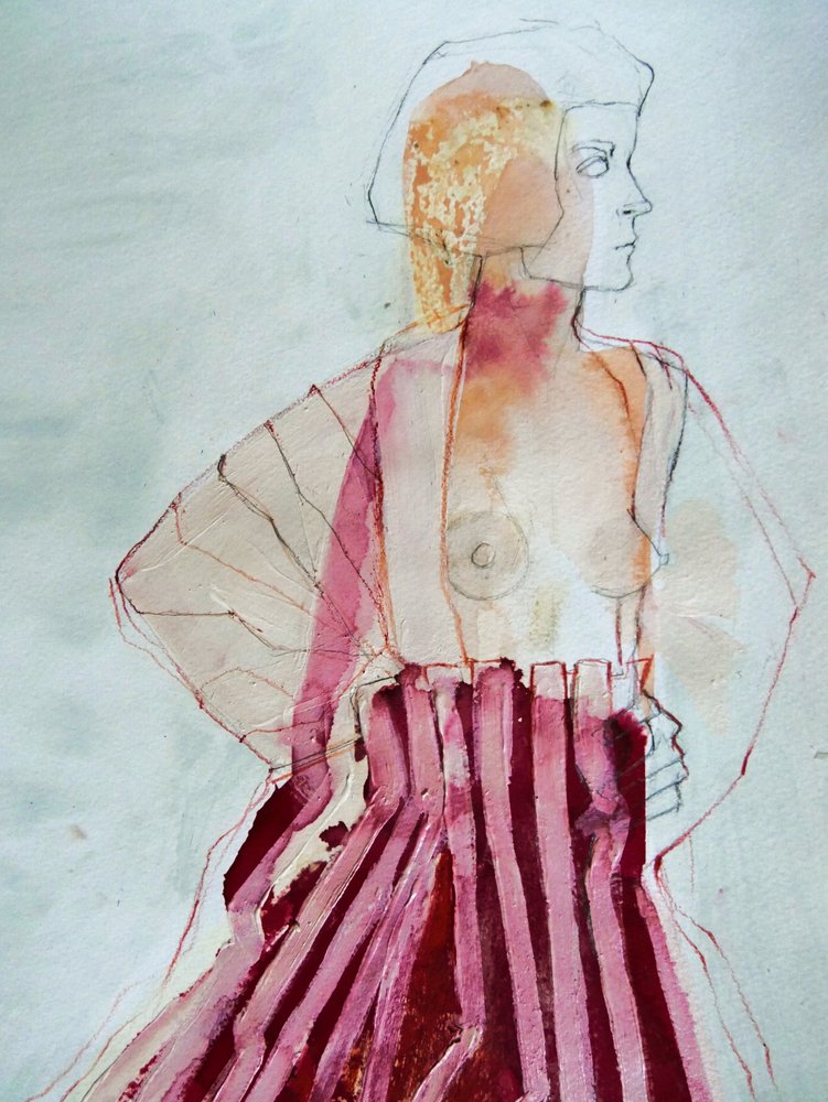 Abstract Pink Profile by Doris Schmitz