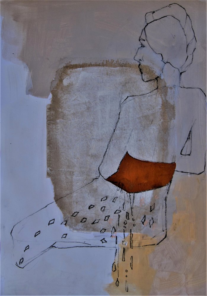 Abstract Sitting Woman by Doris Schmitz