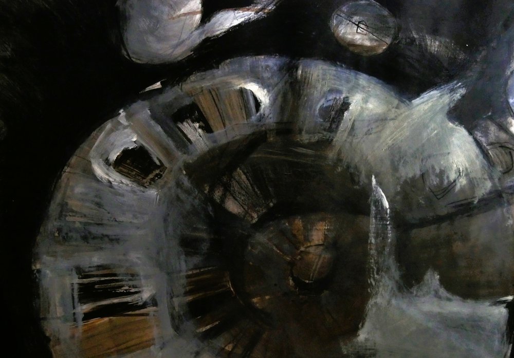 Dark Abstract Swirl by Doris Schmitz