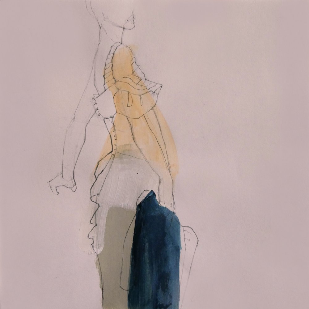 Elegant Fashion Sketch by Doris Schmitz